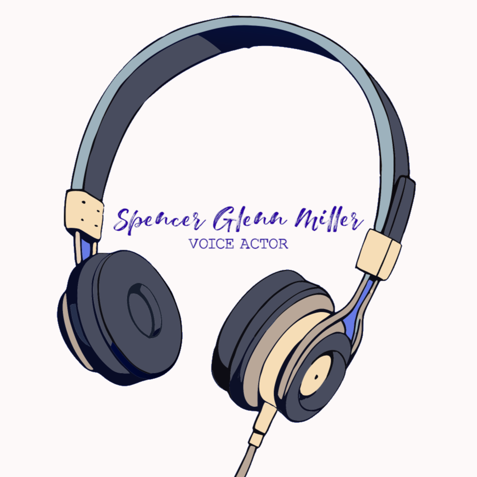 Icon for the website featuring a pair of headphones and the voice actors name.